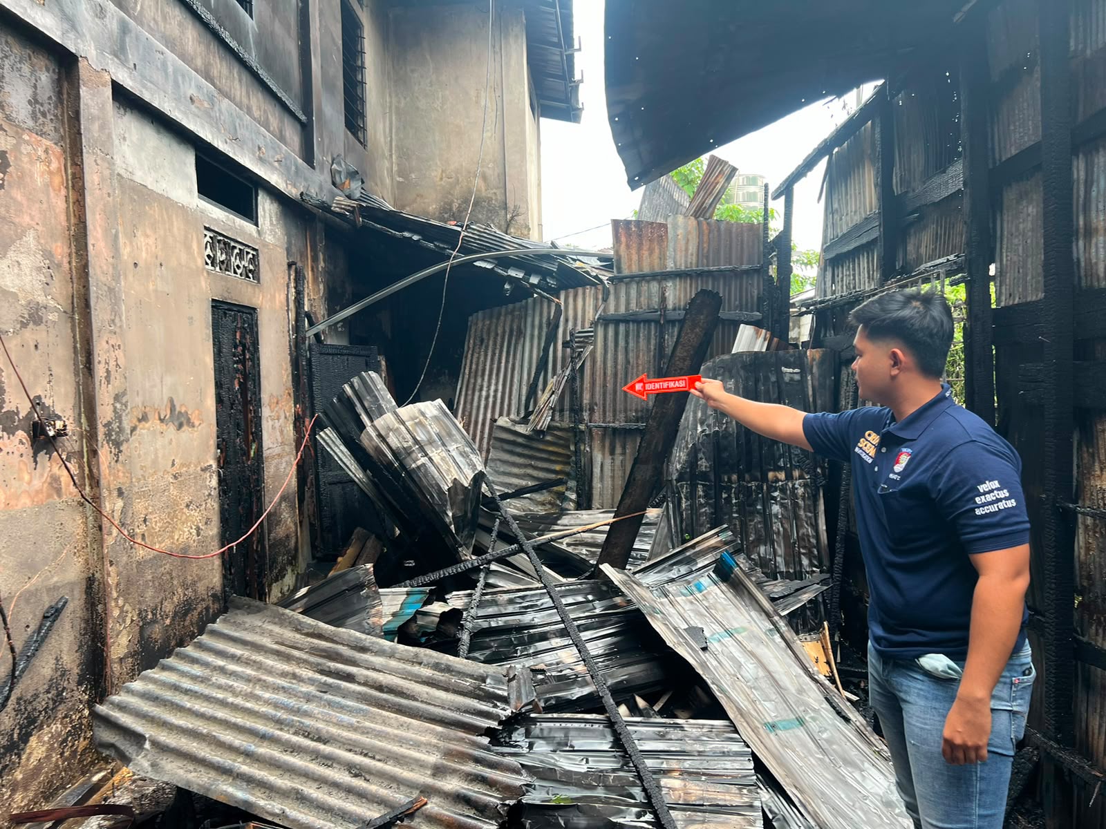 Polres HST Selidiki Penyebab Kebakaran Hotel Bandung Barabai, Lokasi Kejadian Dipasangi Garis Polisi