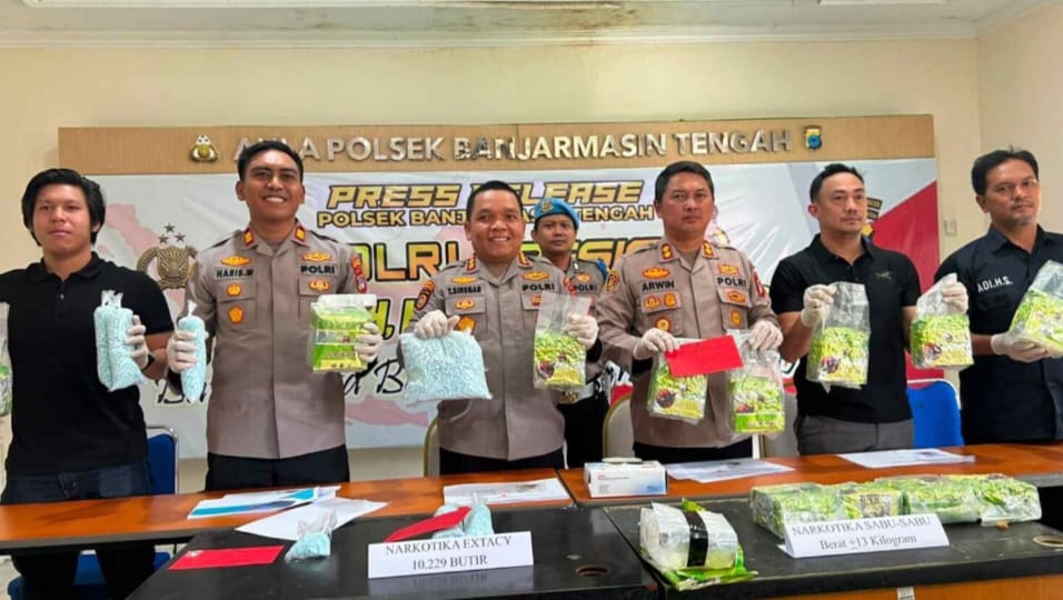 Operasi Senyap Polsek Banjarmasin Tengah Berbuah Rekor: Sita Narkoba Rp18 Miliar