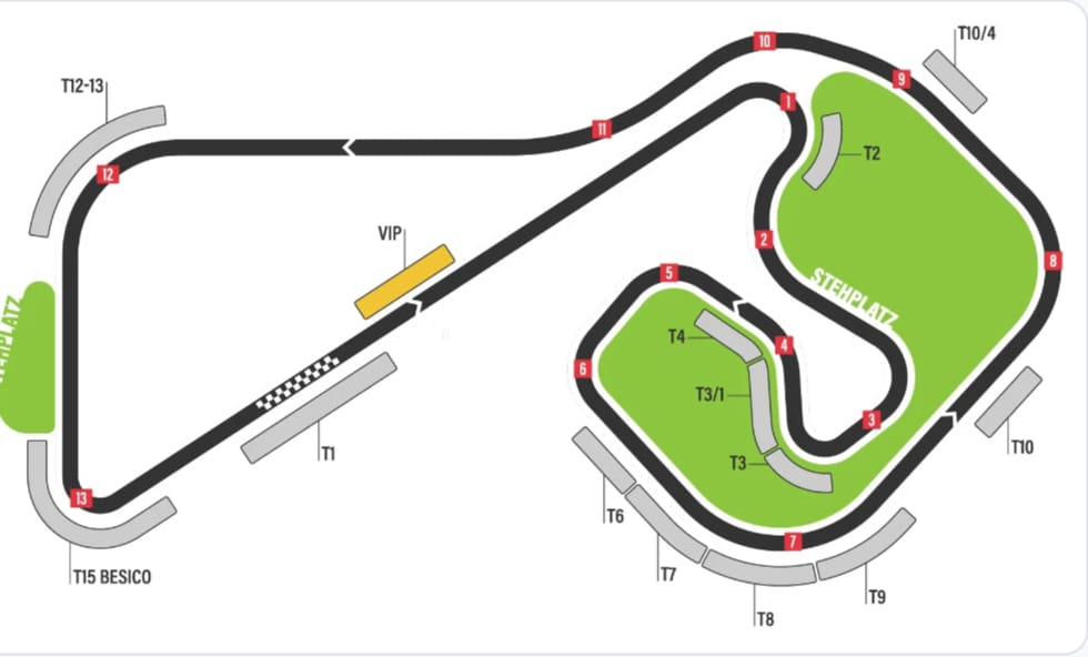 10 Tikungan Kiri dan 3 Kanan Sirkuit Sachsenring, Kans Podium Veda Ega di Moto3 Jerman 2026